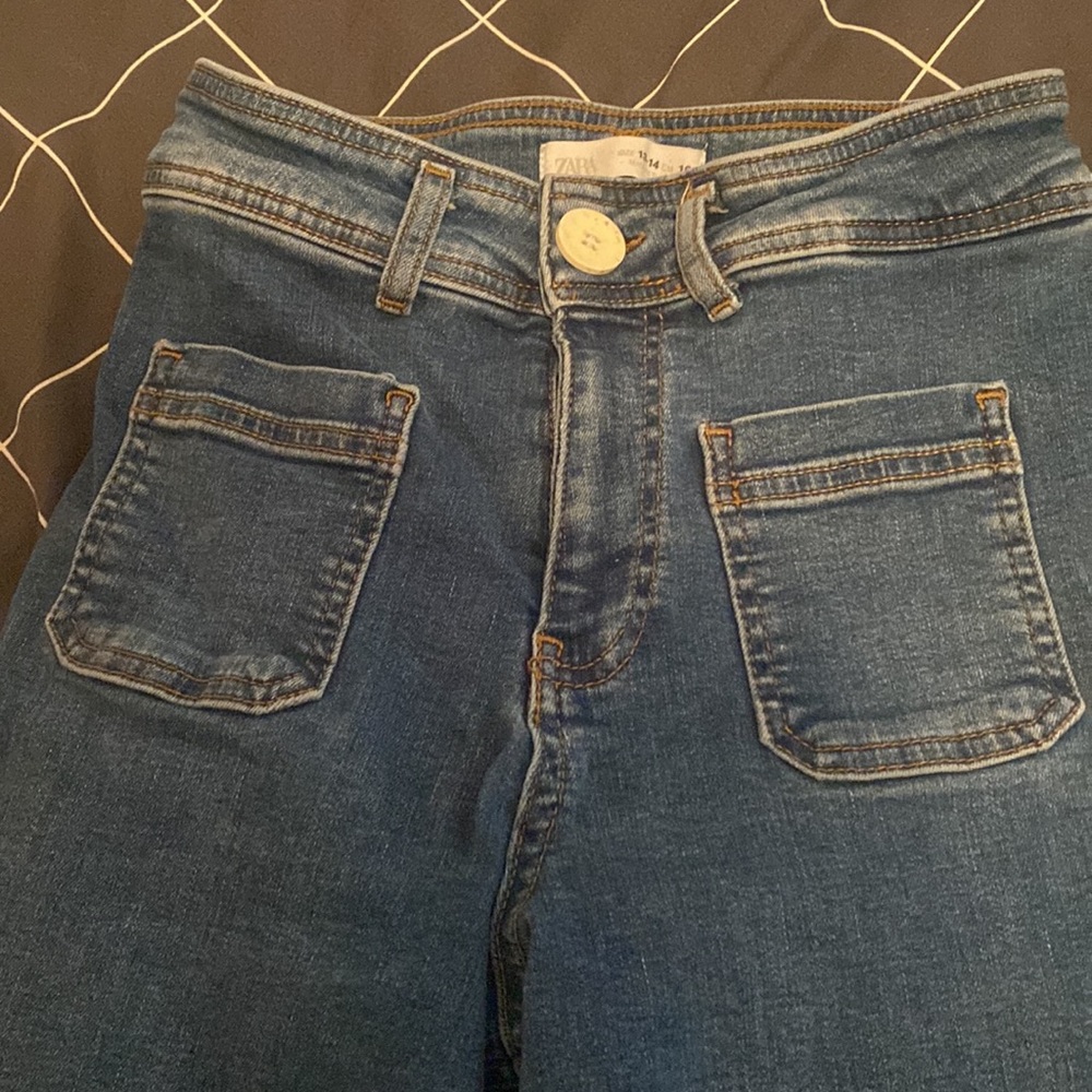 Zara Kids high waisted flair jeans